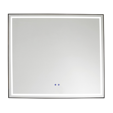 Mirror with a Black Aluminium Frame, Anti-Fog and On / Off Switch